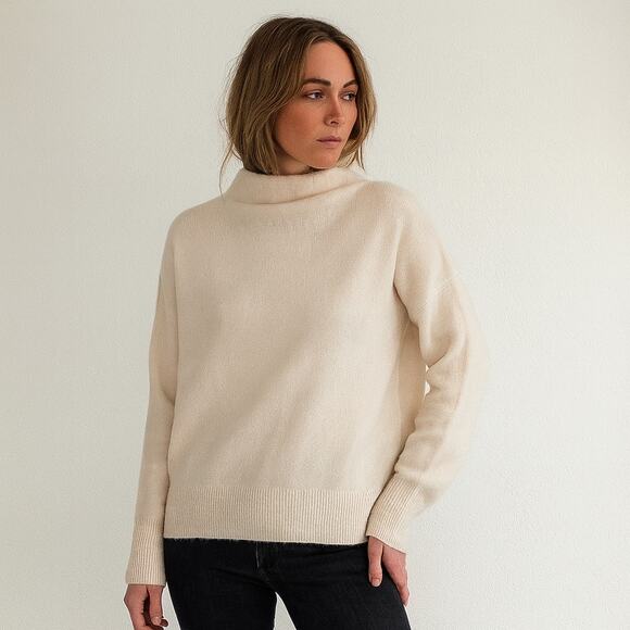 R Label The RESET The Essential Funnel Neck Pullover Wool Cashmere sz - Picture 1 of 9